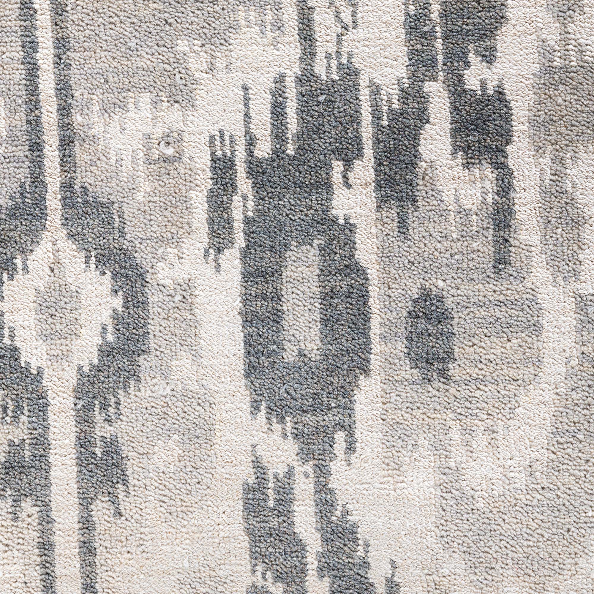 One-of-a-Kind Hand-Knotted Ikat Gray Rug, 8'10" x 11'10" 3 One-of-a-Kind Hand-Knotted Ikat Gray Rug, 8'10" x 11'10"
