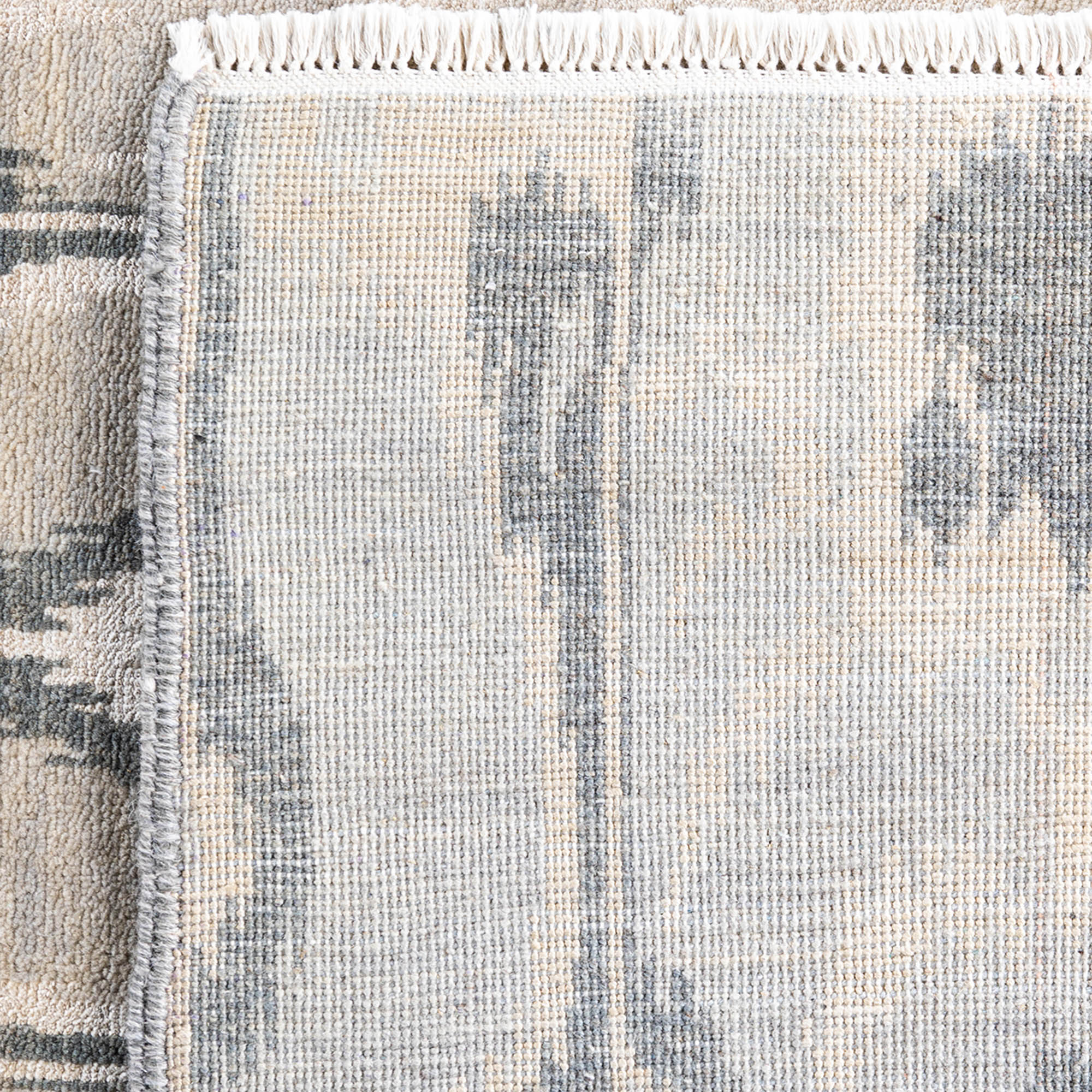One-of-a-Kind Hand-Knotted Ikat Gray Rug, 8'10" x 11'10" 5 One-of-a-Kind Hand-Knotted Ikat Gray Rug, 8'10" x 11'10"