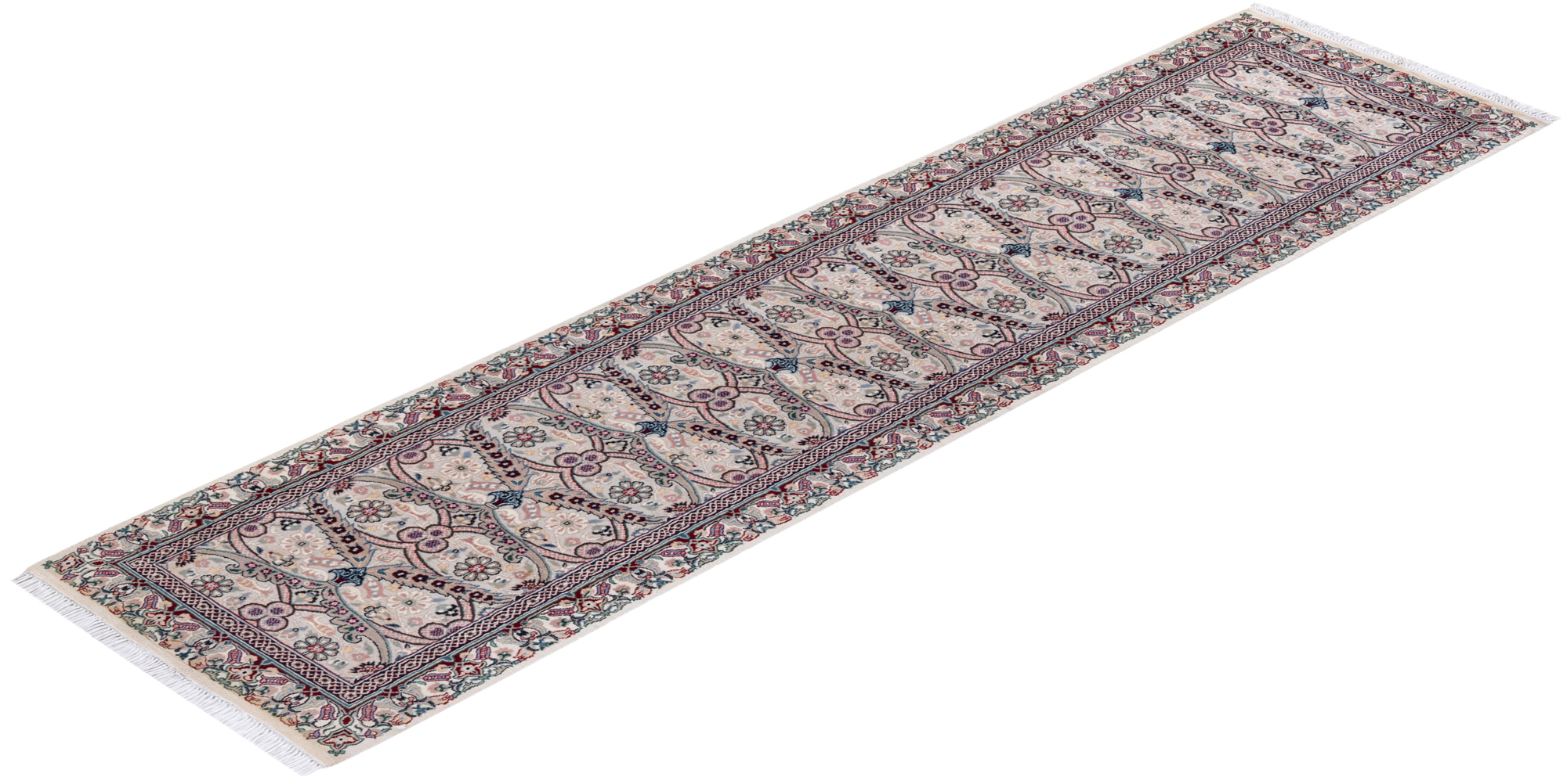 One-of-a-Kind Hand-Knotted Ivory Runner, 2'7" x 10'4" 2 One-of-a-Kind Hand-Knotted Ivory Runner, 2'7" x 10'4"