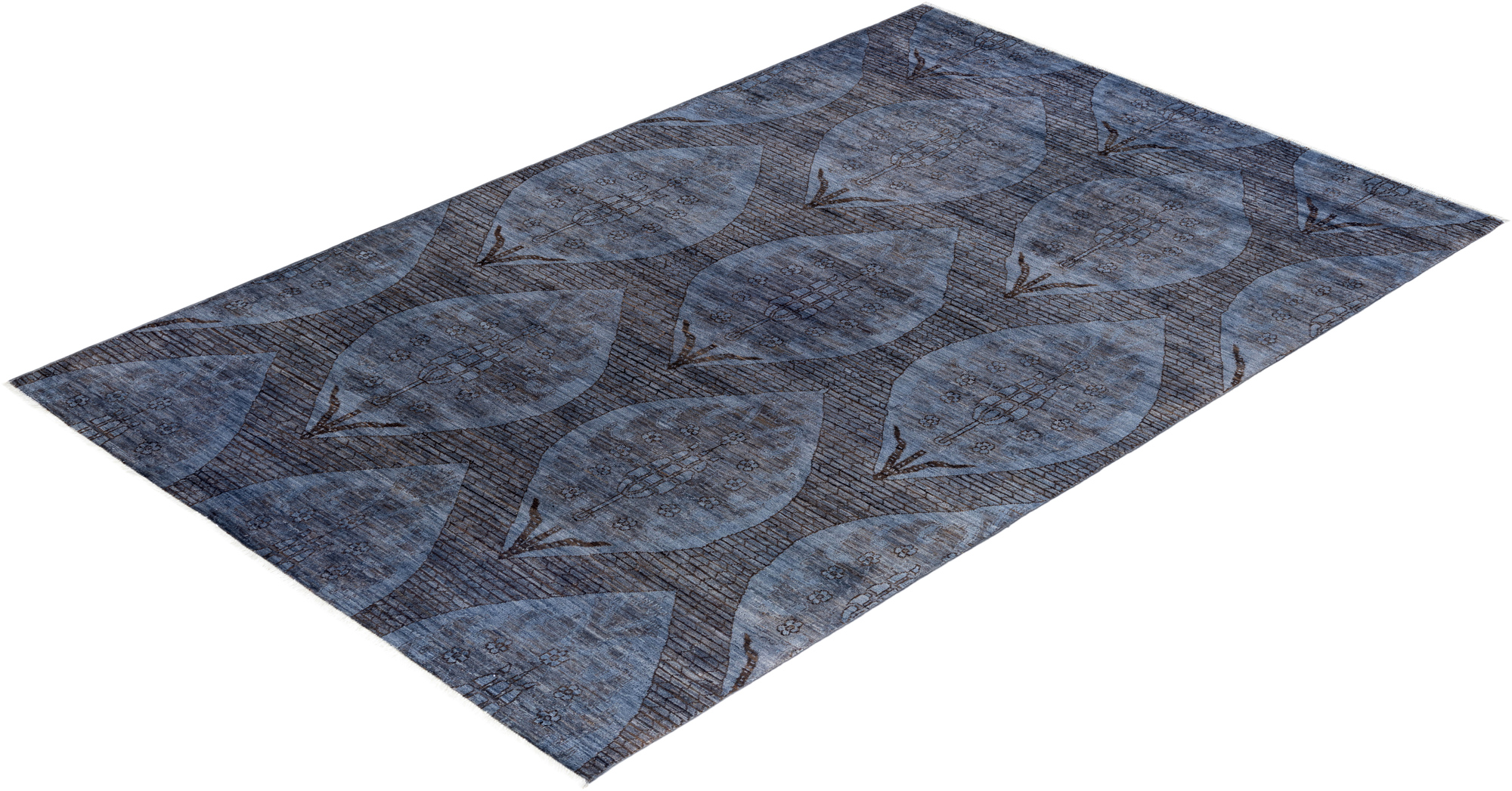 One-of-a-Kind Hand-Knotted Gray Rug, 5'10" x 8'9" 8 One-of-a-Kind Hand-Knotted Gray Rug, 5'10" x 8'9"