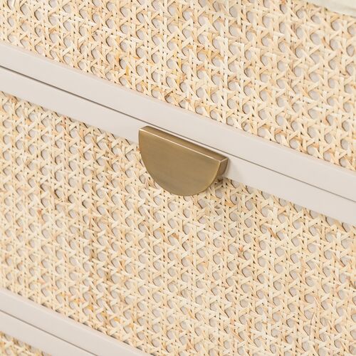 Amora 6-Drawer Dresser, Cane/Alabaster 8 Amora 6-Drawer Dresser, Cane/Alabaster