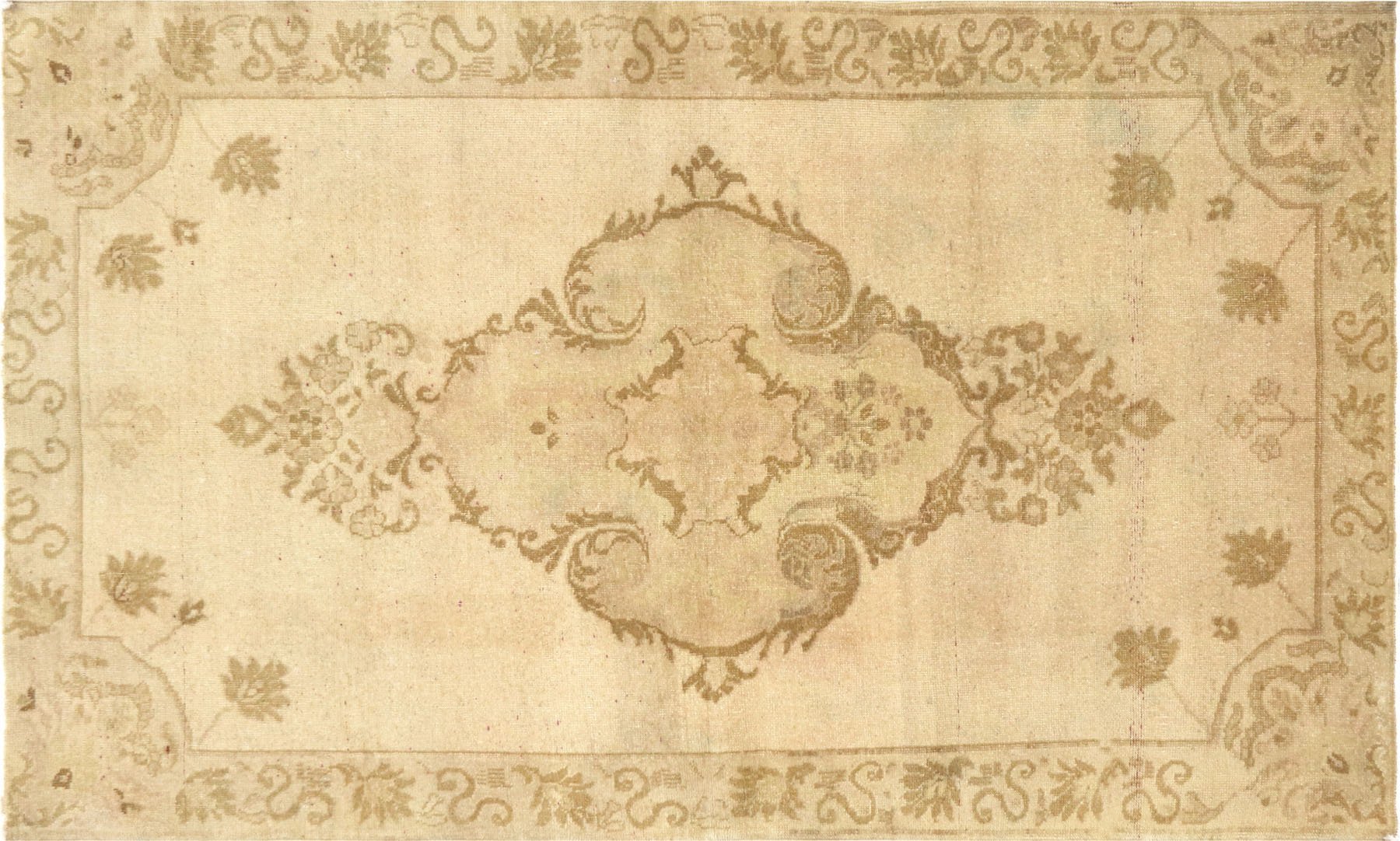 1960s Turkish Oushak Rug, 4'2" x 6'11" 1 1960s Turkish Oushak Rug, 4'2" x 6'11"