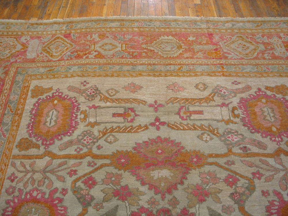 19th Century Turkish Oushak 10'6 x 13'8" 3 19th Century Turkish Oushak 10'6 x 13'8"