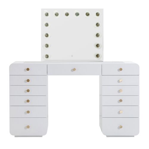 Mason Vanity Desk, White 3 Mason Vanity Desk, White