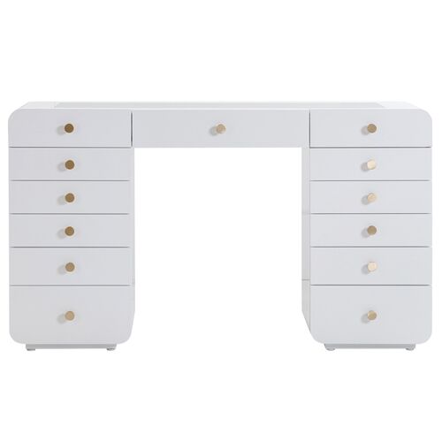 Mason Vanity Desk, White 4 Mason Vanity Desk, White