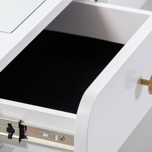 Mason Vanity Desk, White 7 Mason Vanity Desk, White