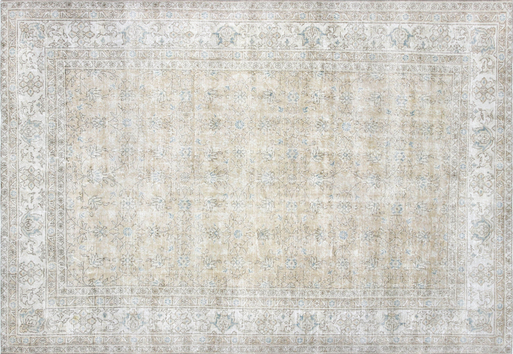 1960s Turkish Oushak Rug, 7'8" x 11' 1 1960s Turkish Oushak Rug, 7'8" x 11'