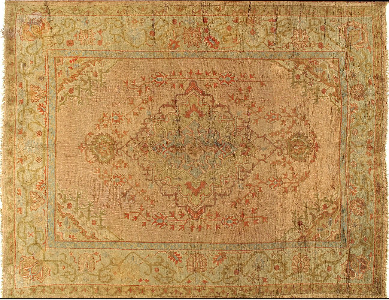 Antique Turkish Oushak Rug, 10' X 12'6 1 Antique Turkish Oushak Rug, 10' X 12'6