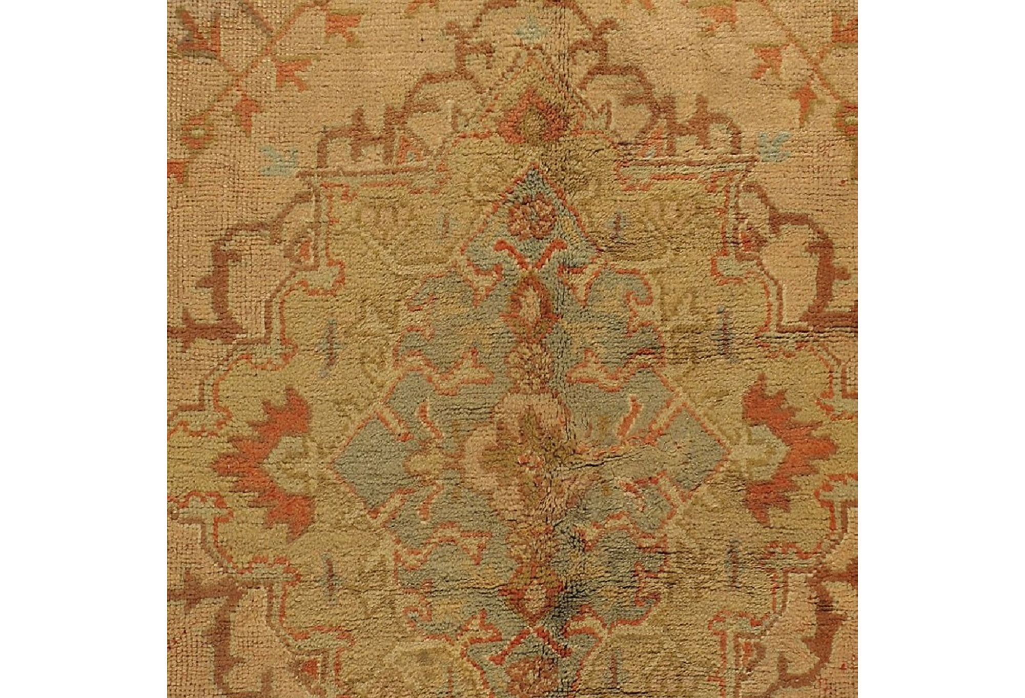 Antique Turkish Oushak Rug, 10' X 12'6 2 Antique Turkish Oushak Rug, 10' X 12'6