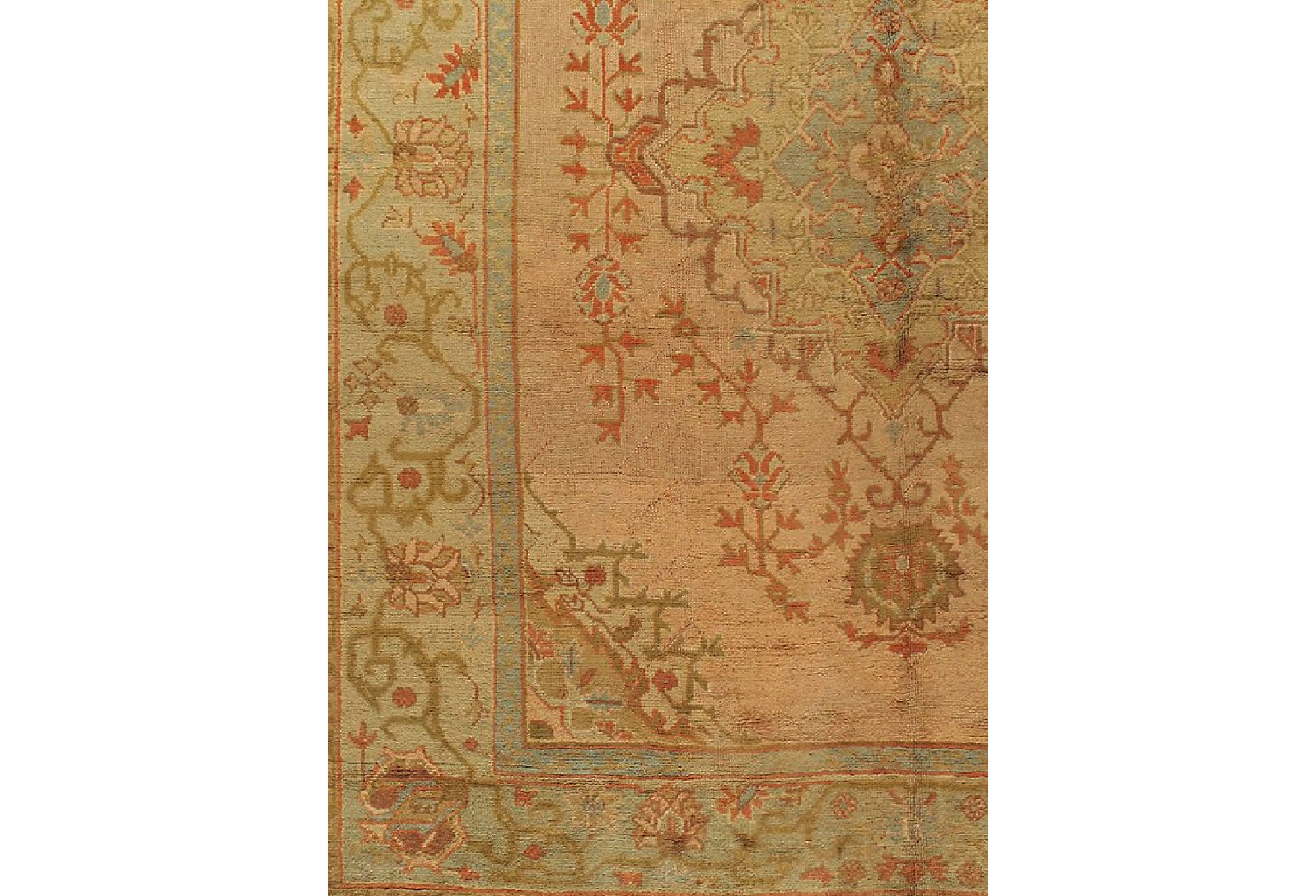 Antique Turkish Oushak Rug, 10' X 12'6 3 Antique Turkish Oushak Rug, 10' X 12'6