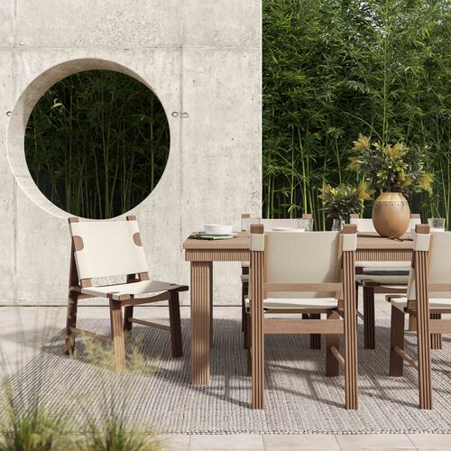 Declan Rectangular Outdoor Dining Table, Natural Eucalyptus 2 Declan Rectangular Outdoor Dining Table, Natural Eucalyptus