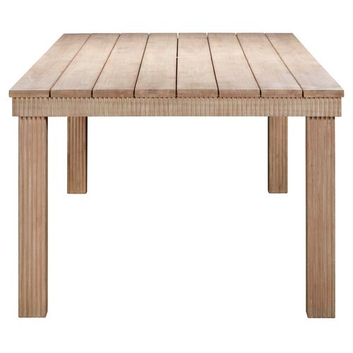 Declan Rectangular Outdoor Dining Table, Natural Eucalyptus 4 Declan Rectangular Outdoor Dining Table, Natural Eucalyptus