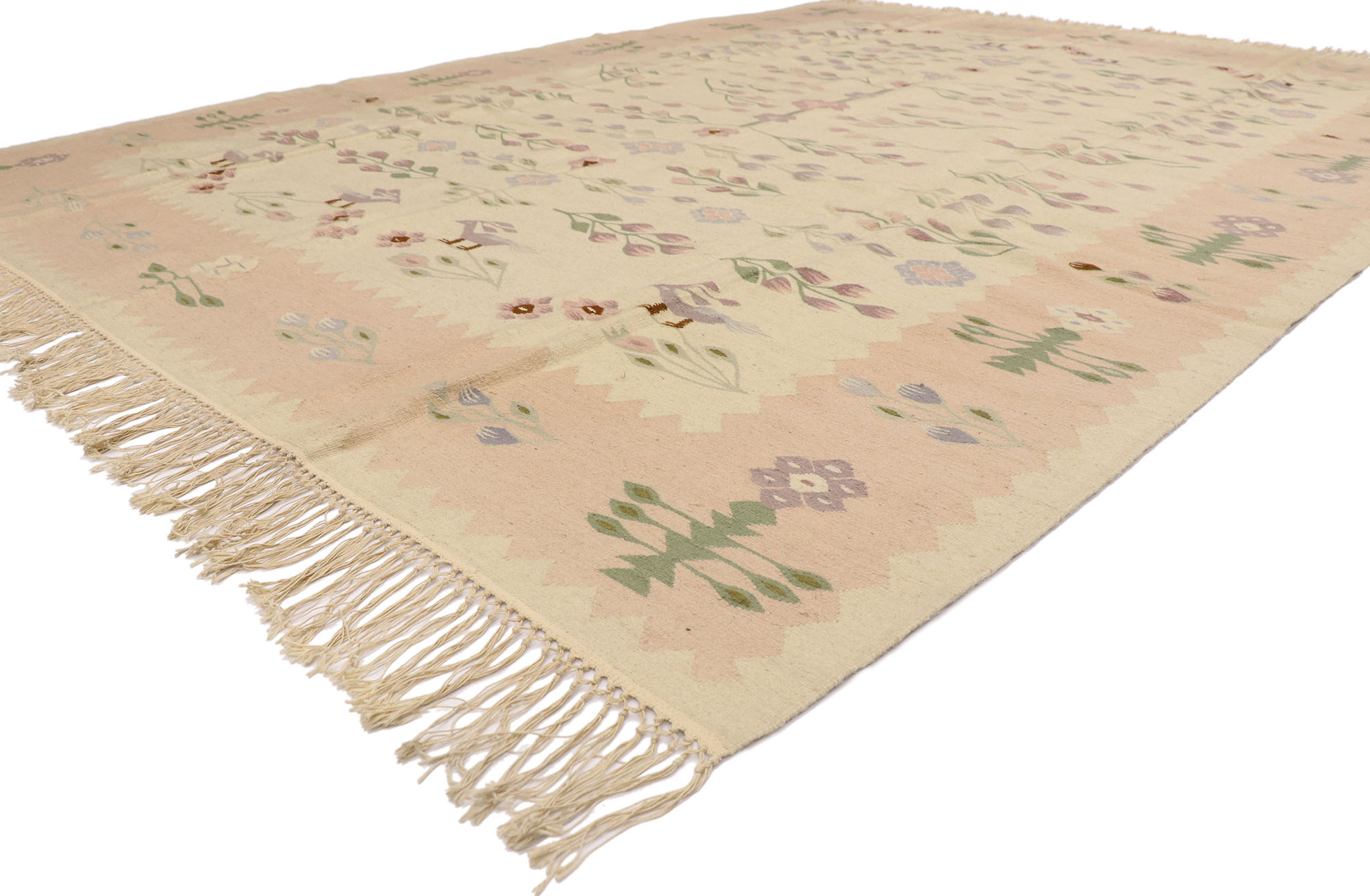 Vintage Romanian Kilim Rug, 8'8 x 11'10 2 Vintage Romanian Kilim Rug, 8'8 x 11'10