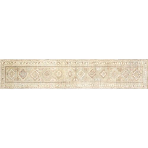 1960s Turkish Oushak Runner -2'6" x14'6"