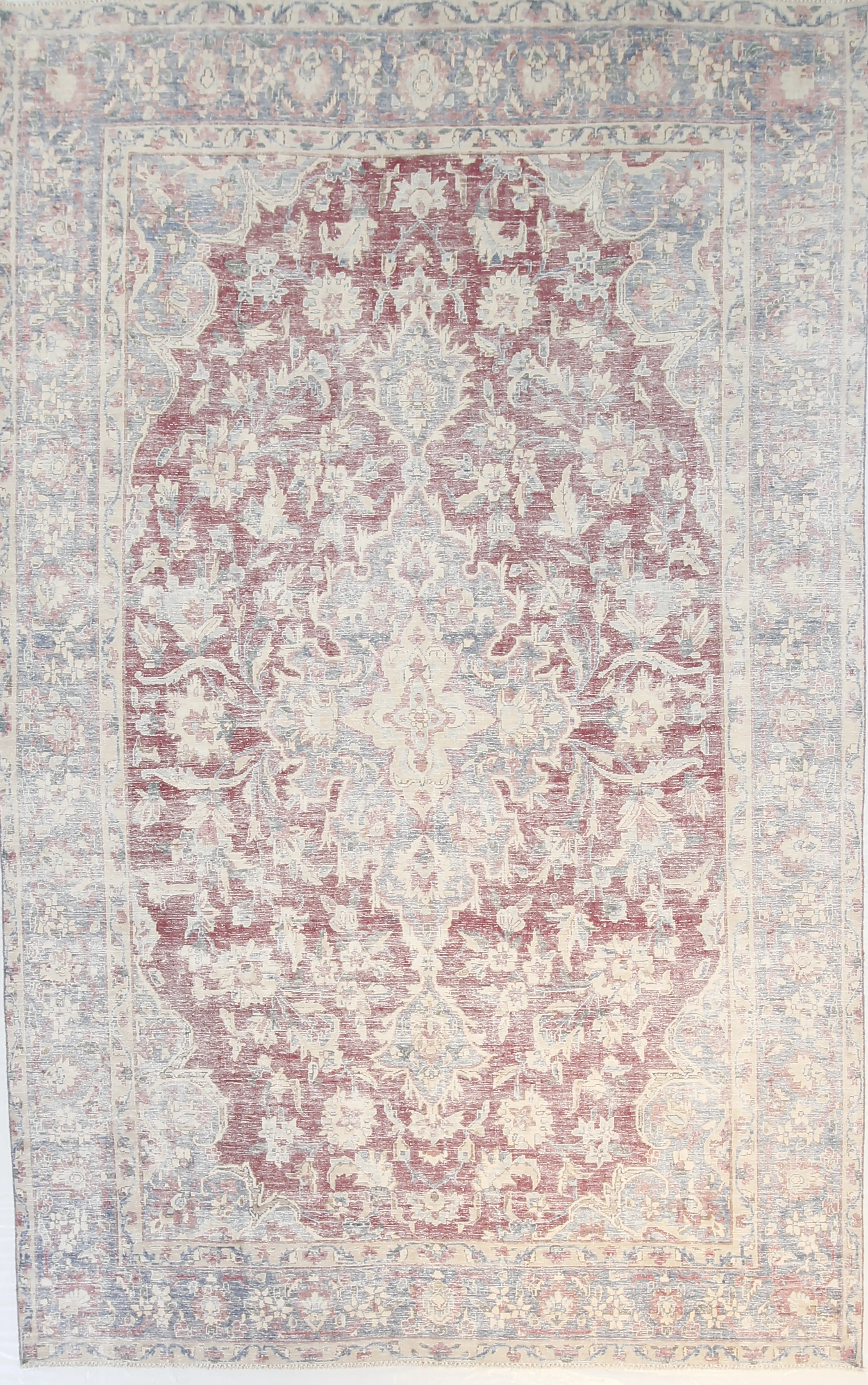 8" x 12" Vintage Rug, Red/Blue 1 8" x 12" Vintage Rug, Red/Blue