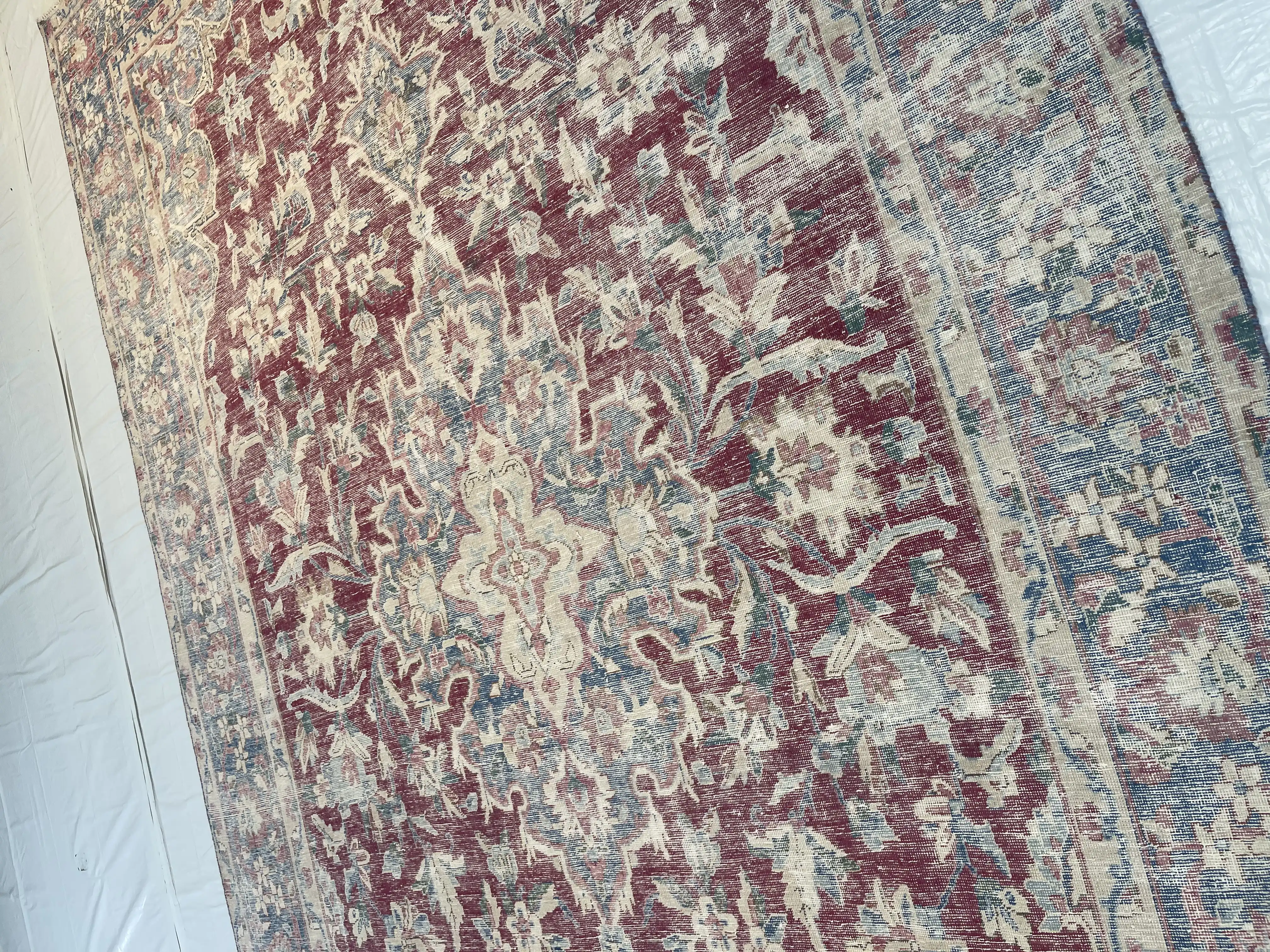 8" x 12" Vintage Rug, Red/Blue 2 8" x 12" Vintage Rug, Red/Blue