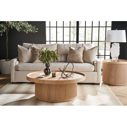 Romina Fluted Cocktail Table, Natural Oak 2 Romina Fluted Cocktail Table, Natural Oak