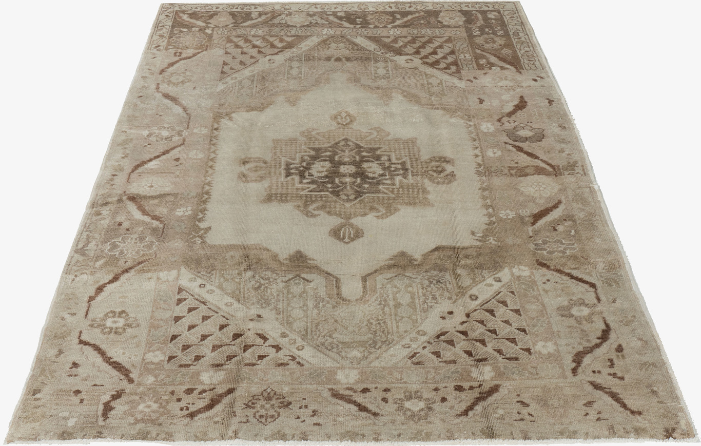 Turkish Oushak Area Rug 4'6 X 6'11 2 Turkish Oushak Area Rug 4'6 X 6'11