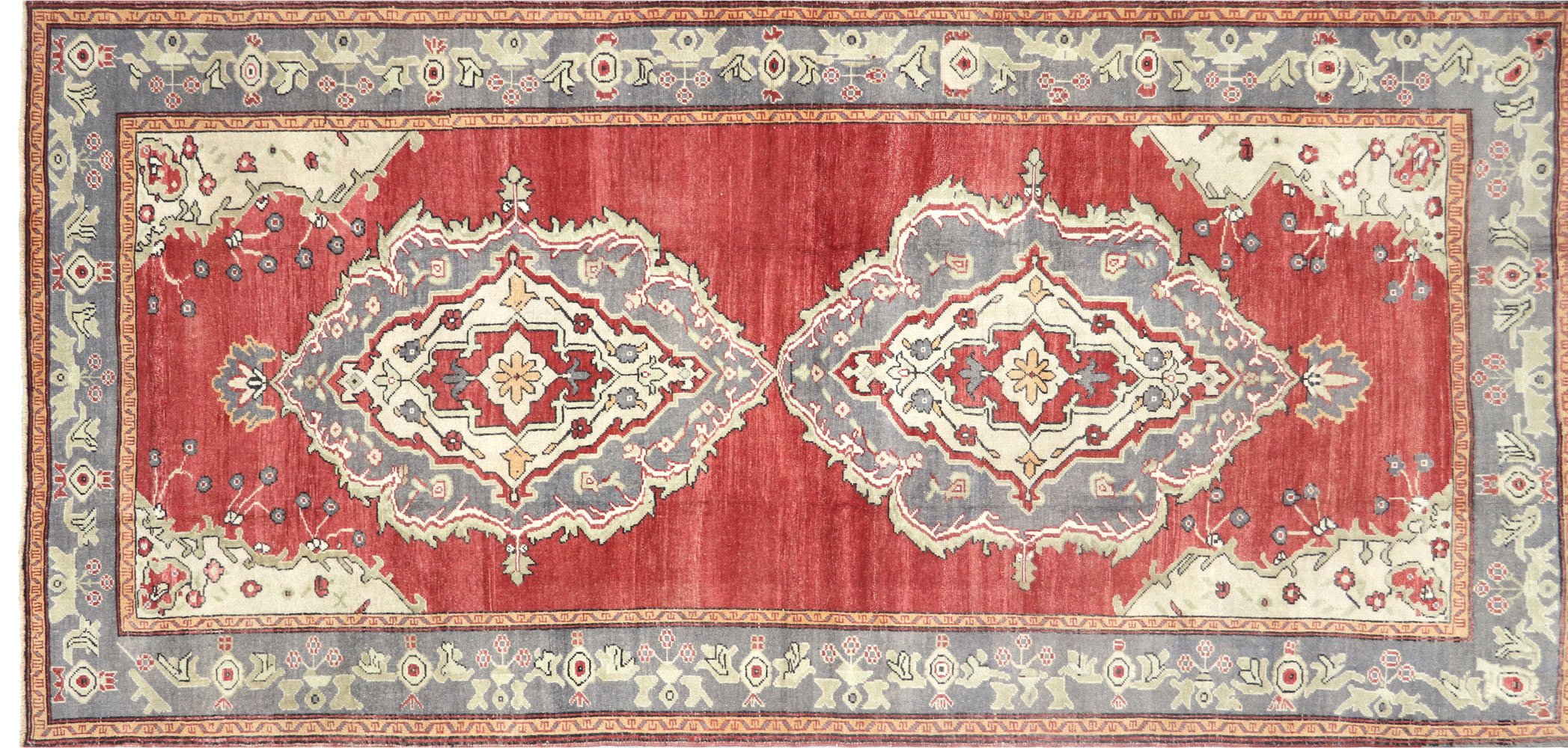 1960s Turkish Oushak Rug, 5'4" x 11'2" 1 1960s Turkish Oushak Rug, 5'4" x 11'2"