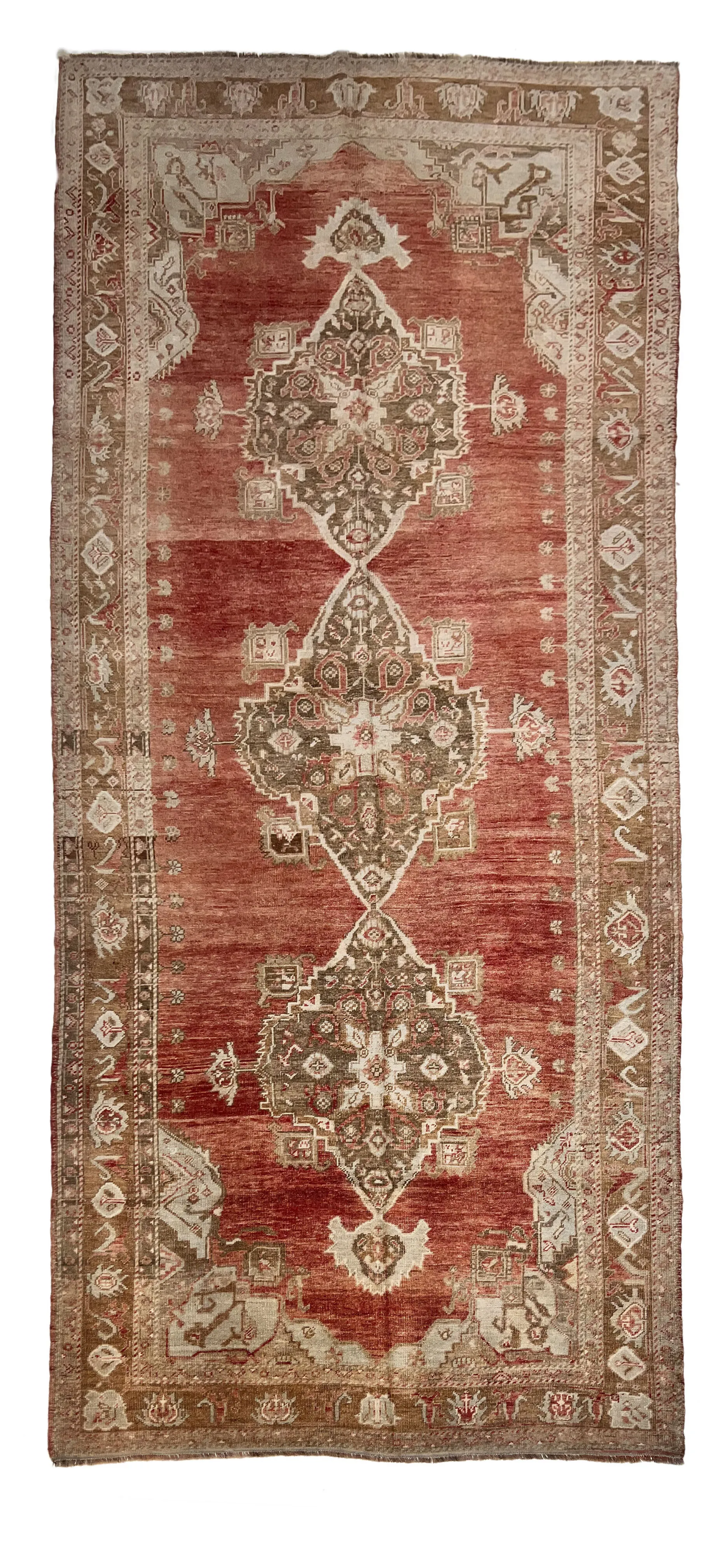 Oushak Hand Knotted Wool, 4'11 X 12'7 2 Oushak Hand Knotted Wool, 4'11 X 12'7