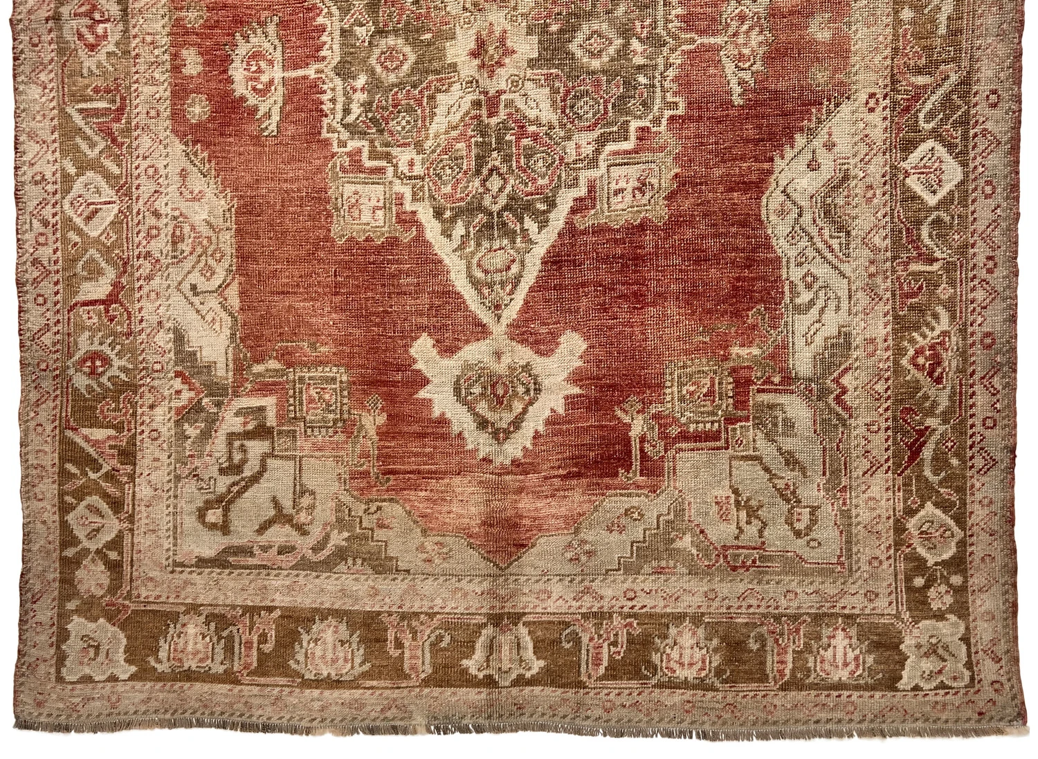 Oushak Hand Knotted Wool, 4'11 X 12'7 1 Oushak Hand Knotted Wool, 4'11 X 12'7