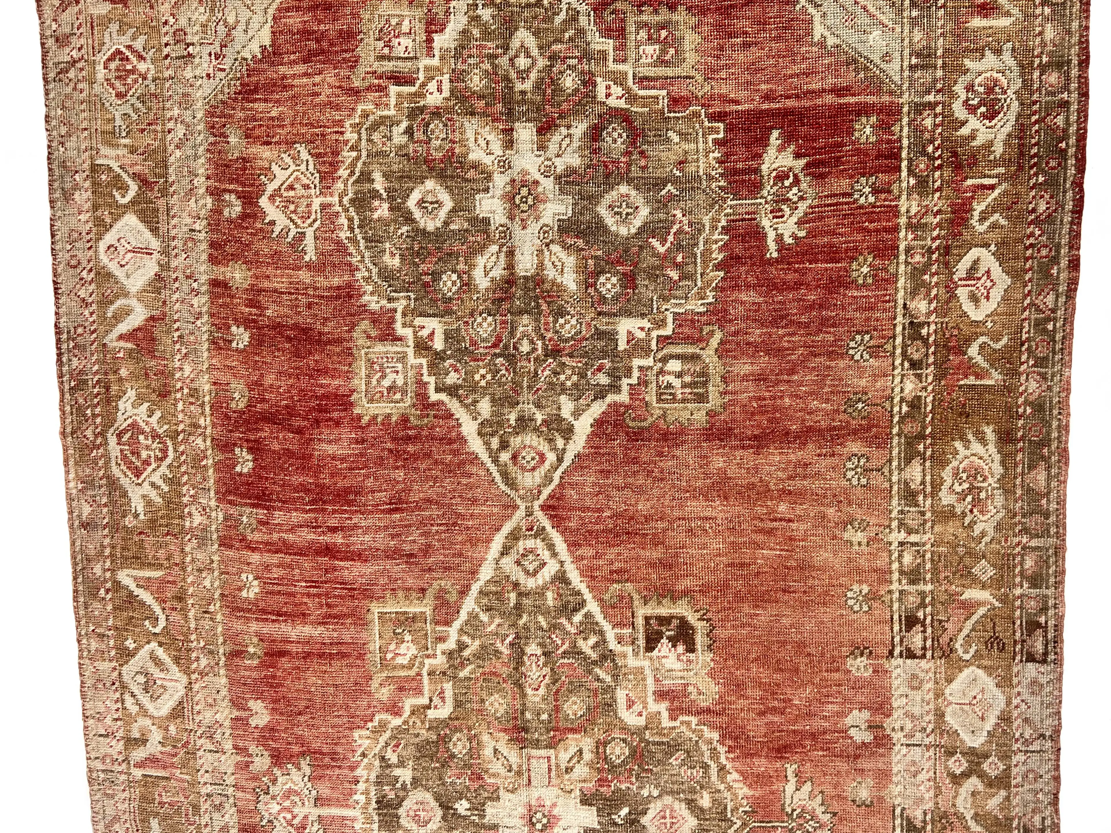 Oushak Hand Knotted Wool, 4'11 X 12'7 7 Oushak Hand Knotted Wool, 4'11 X 12'7