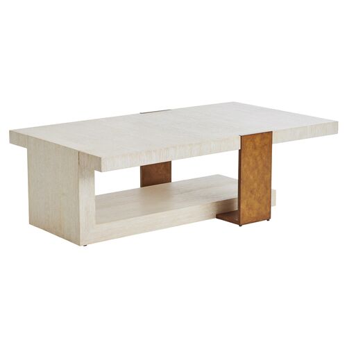 Carmel Sunridge Rectangular Cocktail Table, Winter-White 2 Carmel Sunridge Rectangular Cocktail Table, Winter-White