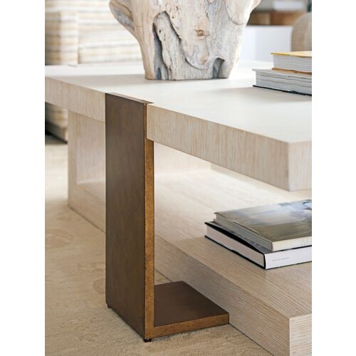 Carmel Sunridge Rectangular Cocktail Table, Winter-White 5 Carmel Sunridge Rectangular Cocktail Table, Winter-White