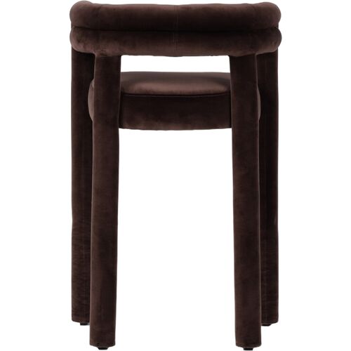 Indigo Bar Stool, Velvet Surrey Cocoa 7 Indigo Bar Stool, Velvet Surrey Cocoa