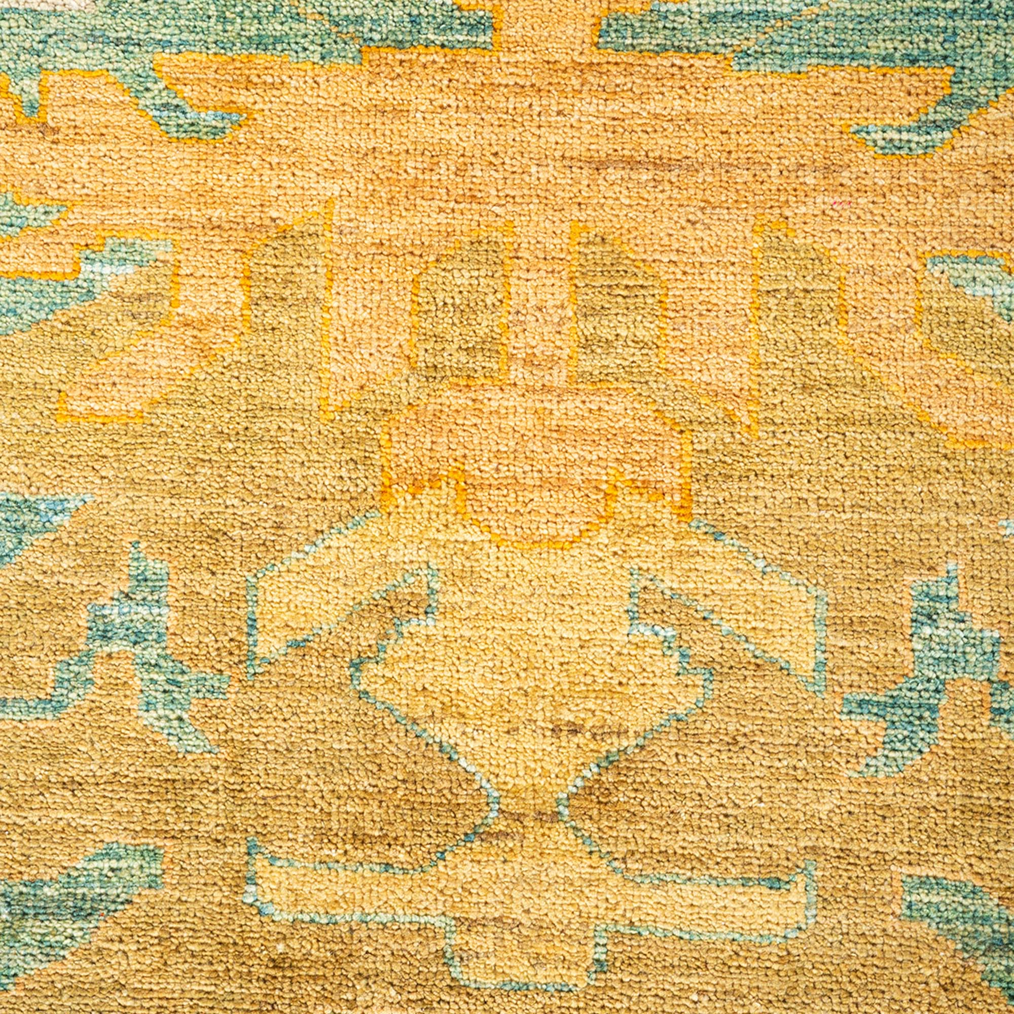 One-of-a-Kind Hand-Knotted Green Rug, 8'1" x 9'8" 3 One-of-a-Kind Hand-Knotted Green Rug, 8'1" x 9'8"