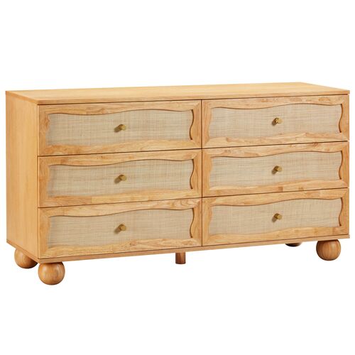 River Rattan Wavy Dresser, Natural
