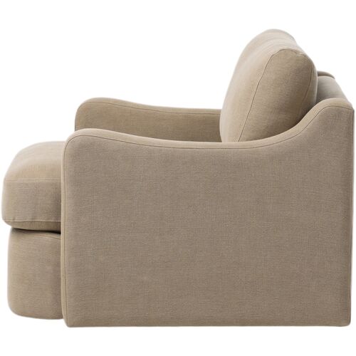 Aurelia Linen Swivel Chair 4 Aurelia Linen Swivel Chair