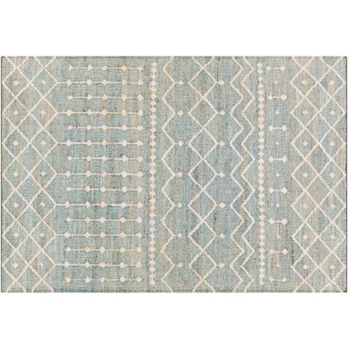 Natalie Jute Rug, Camel/Ice Blue 1 Natalie Jute Rug, Camel/Ice Blue
