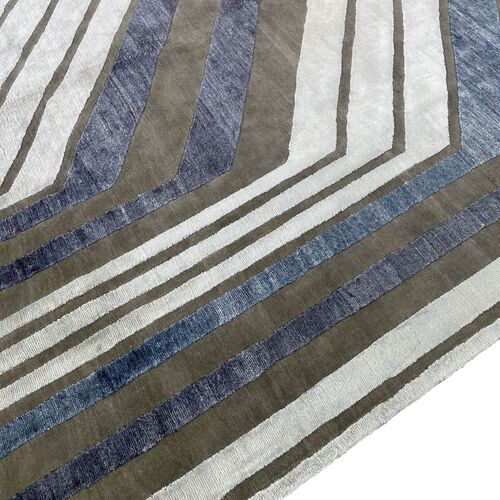 9'x12' Gatsby Handmade Rug, Silver/Gold 2 9'x12' Gatsby Handmade Rug, Silver/Gold