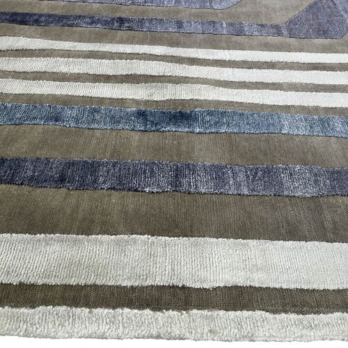 9'x12' Gatsby Handmade Rug, Silver/Gold 3 9'x12' Gatsby Handmade Rug, Silver/Gold