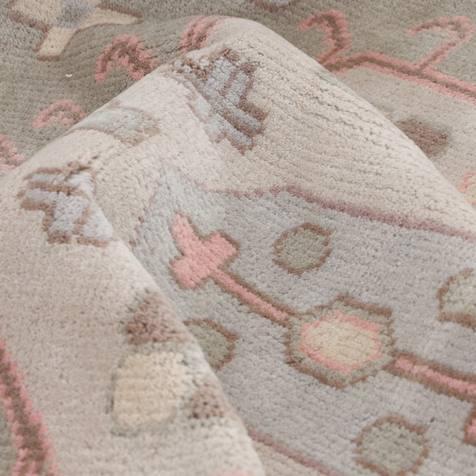 Taz Hand-Knotted Rug, Light Gray 4 Taz Hand-Knotted Rug, Light Gray
