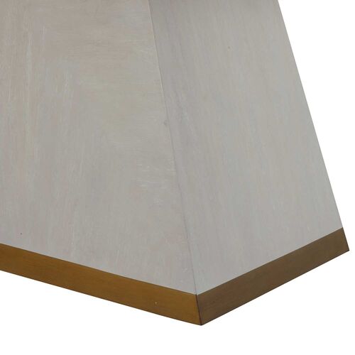 Ferris Dining Table, Cerused White/Gold 7 Ferris Dining Table, Cerused White/Gold