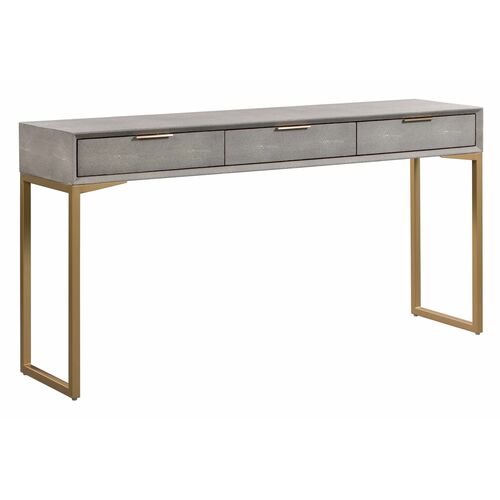 Sandy Console, Gray Shagreen 1 Sandy Console, Gray Shagreen
