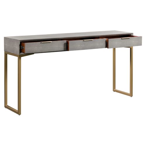 Sandy Console, Gray Shagreen 4 Sandy Console, Gray Shagreen