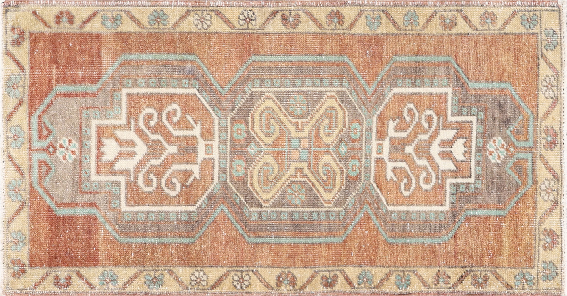 1960s Turkish Oushak Yastic -1'7" x 3'1" 1 1960s Turkish Oushak Yastic -1'7" x 3'1"