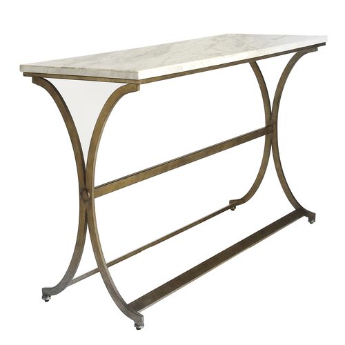 Darius Marble Console Table, Antique Gold 2 Darius Marble Console Table, Antique Gold