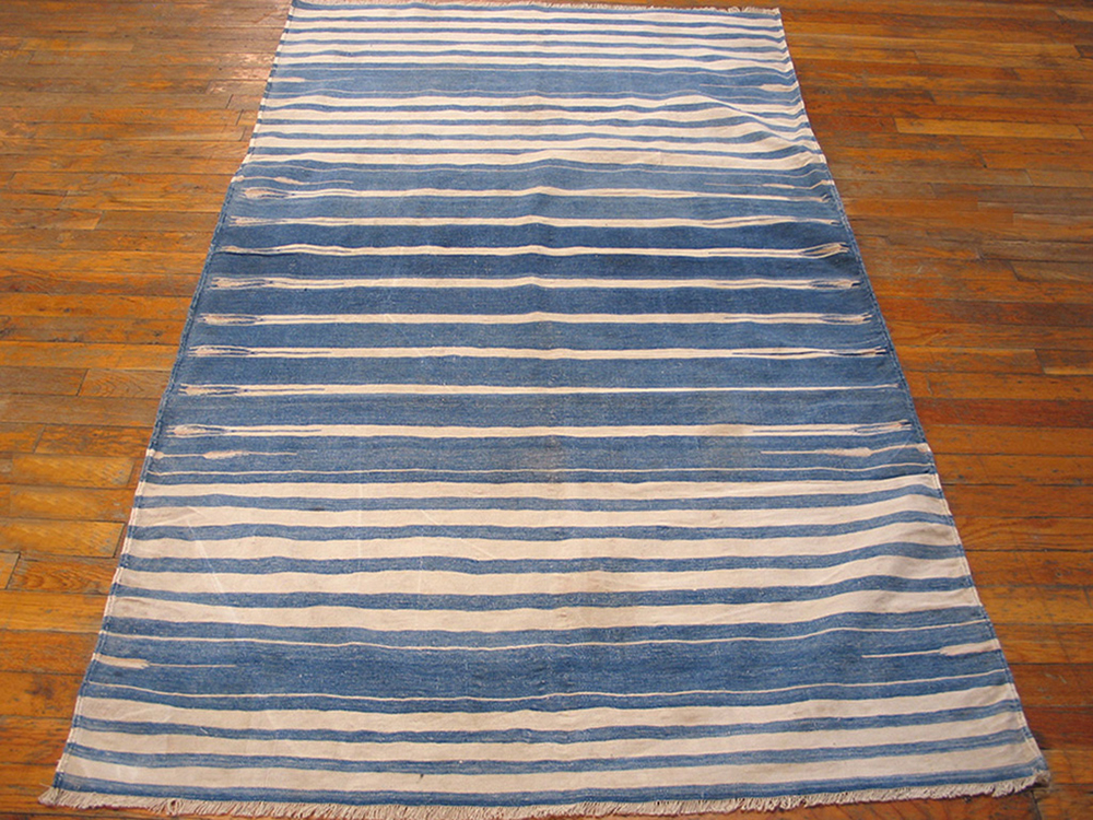 Indian Dhurrie Rug 6'3" x 3'8" 2 Indian Dhurrie Rug 6'3" x 3'8"