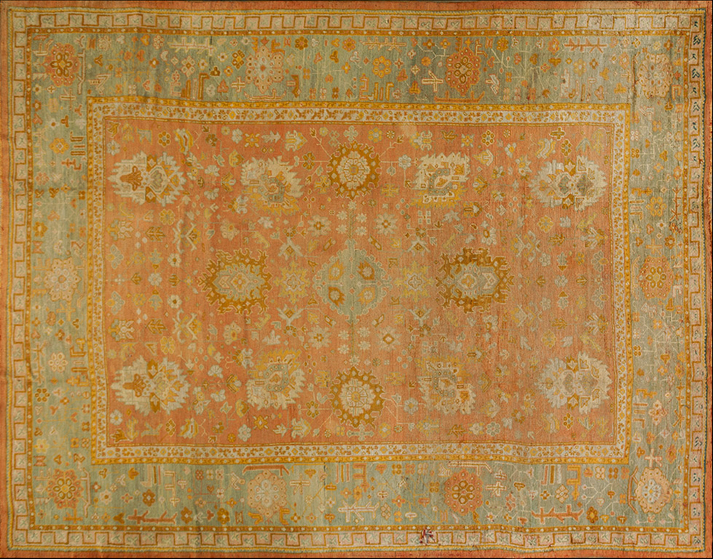 19th Century Turkish Oushak 13'0" x 10'2 1 19th Century Turkish Oushak 13'0" x 10'2
