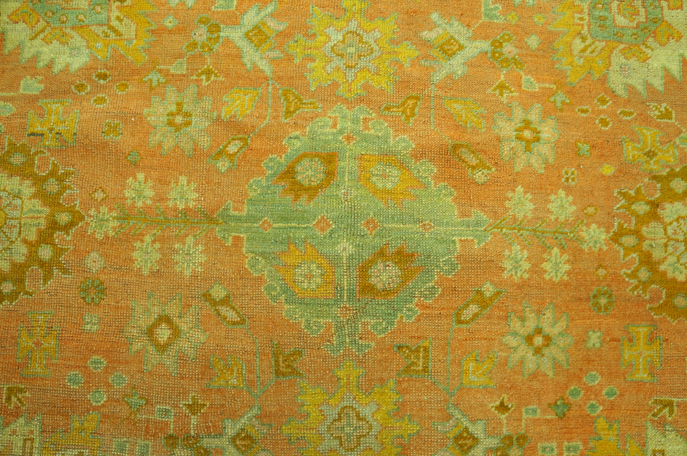19th Century Turkish Oushak 13'0" x 10'2 2 19th Century Turkish Oushak 13'0" x 10'2