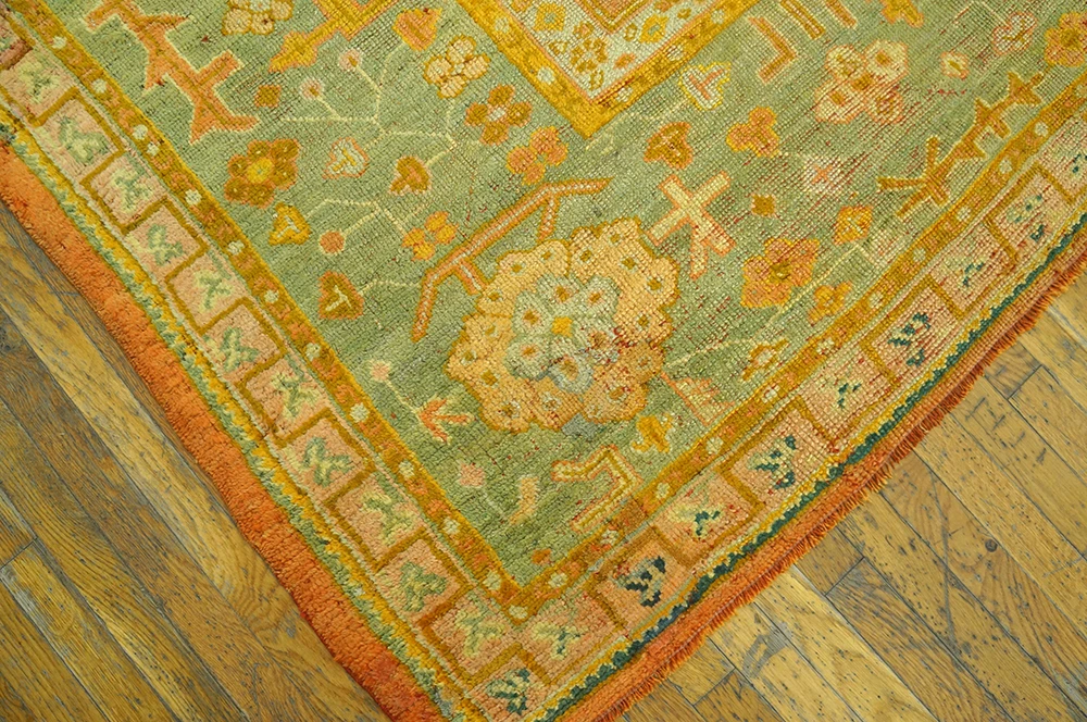 19th Century Turkish Oushak 13'0" x 10'2 3 19th Century Turkish Oushak 13'0" x 10'2