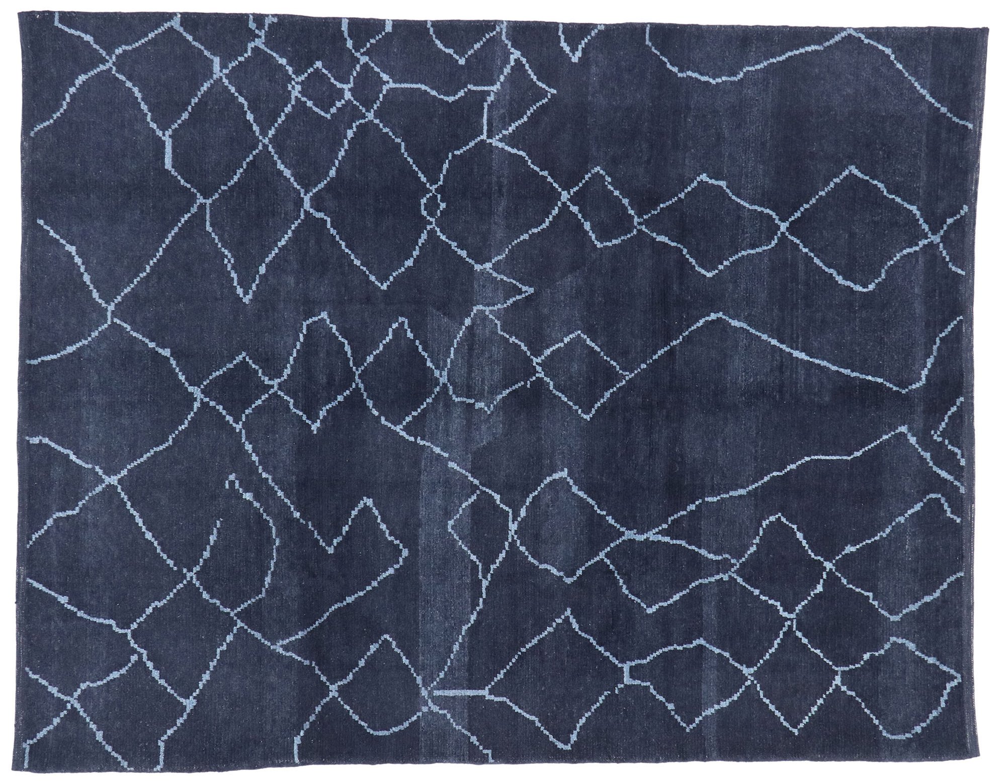 Navy Blue Moroccan Rug, 7'07 x 9x09 1 Navy Blue Moroccan Rug, 7'07 x 9x09