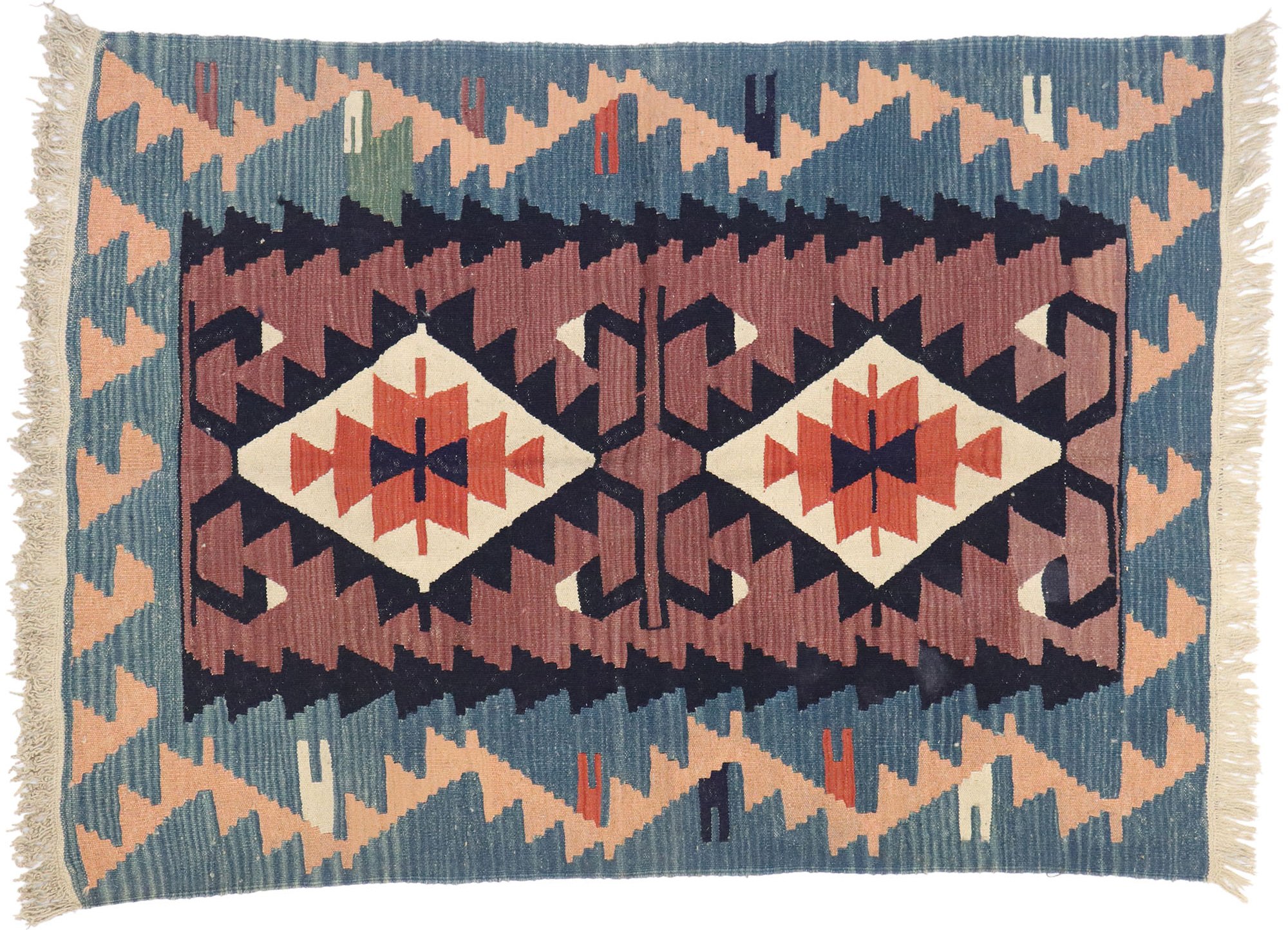 Vintage Persian Shiraz Rug, 3'10" x 5'3" 1 Vintage Persian Shiraz Rug, 3'10" x 5'3"
