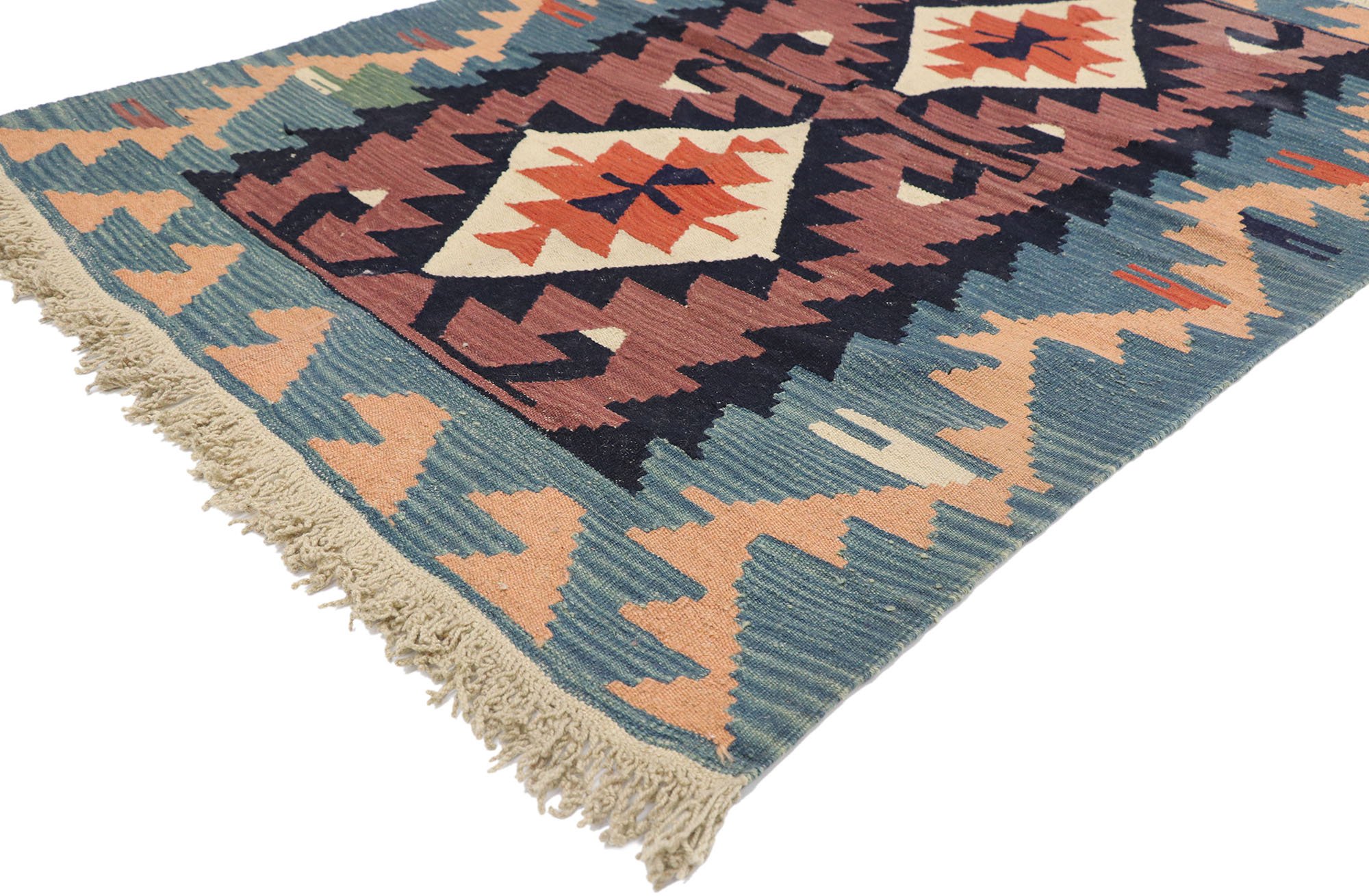 Vintage Persian Shiraz Rug, 3'10" x 5'3" 2 Vintage Persian Shiraz Rug, 3'10" x 5'3"