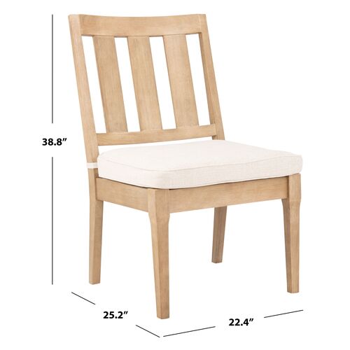 S/2 Weylin Outdoor Eucalyptus Dining Chairs 8 S/2 Weylin Outdoor Eucalyptus Dining Chairs