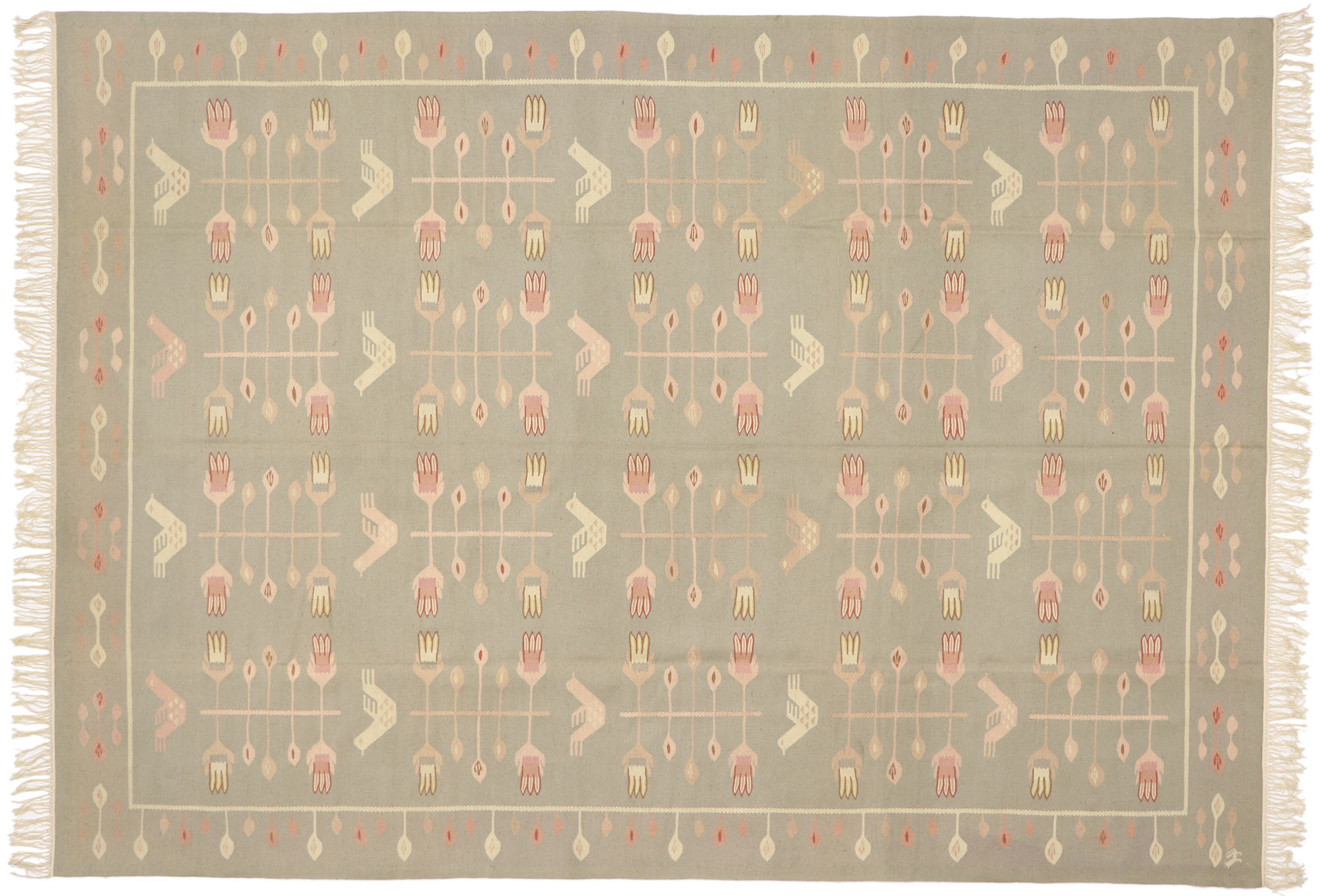 Vintage Romanian Kilim Rug, 8'10 x 12'5 1 Vintage Romanian Kilim Rug, 8'10 x 12'5